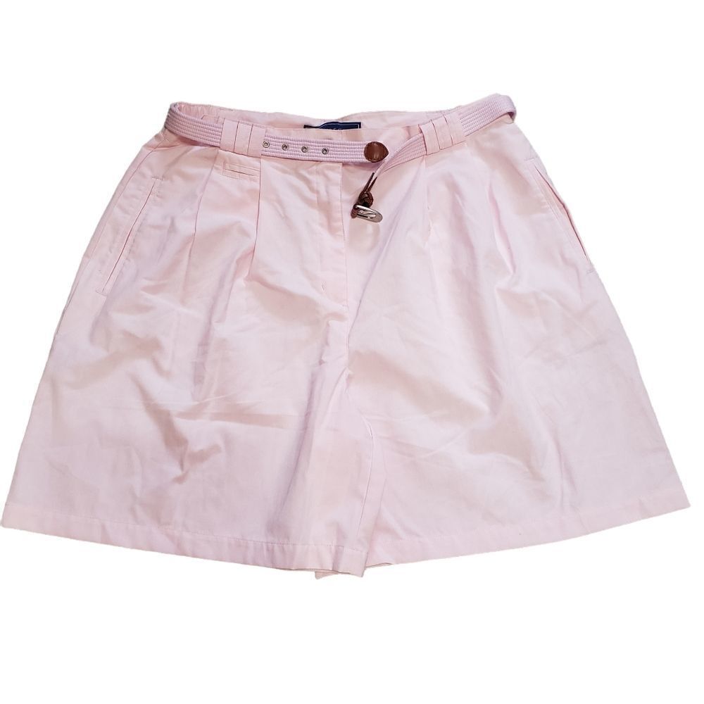 Karen Scott Pink Belted Shorts Size 18